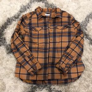 Women’s Columbia plaid button up top!